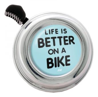 Liix COLOUR BELL LIFE IS BETTER ON A BIKE Klingel / chrome