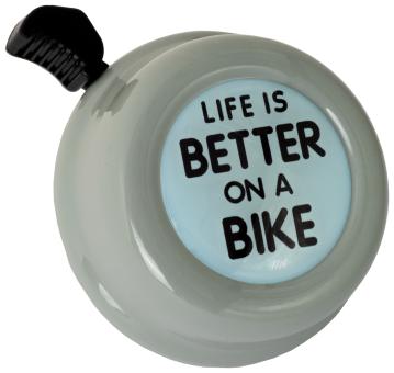Liix COLOUR BELL LIFE IS BETTER ON A BIKE Klingel / grey