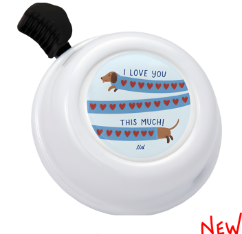 Liix Colour Bell Dog Love White